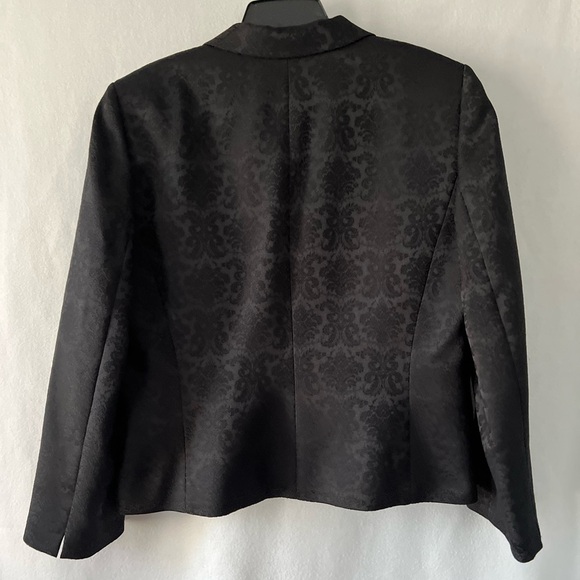 Stresa Size 18 Borcade Black Lined Blazer Jacket - Picture 6 of 10
